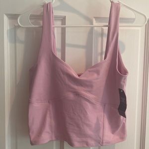 Soft pink corset tank top